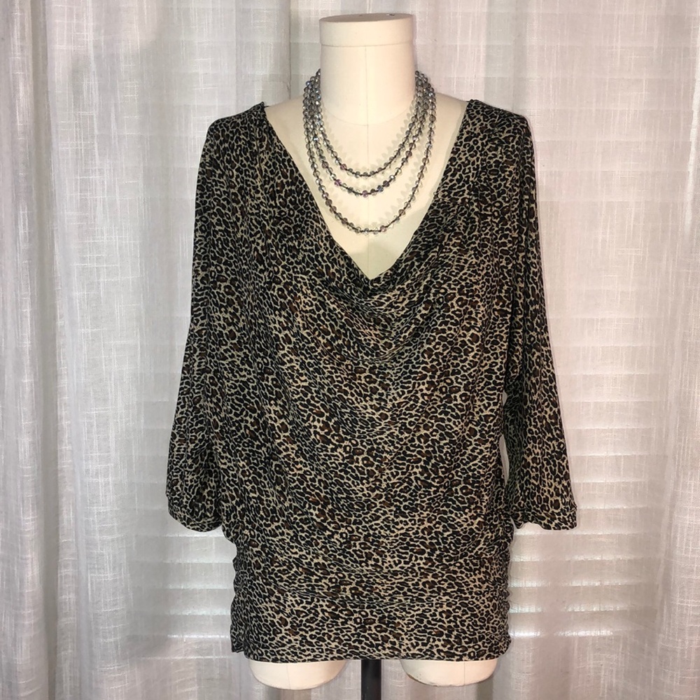 Angie leopard print top, size S